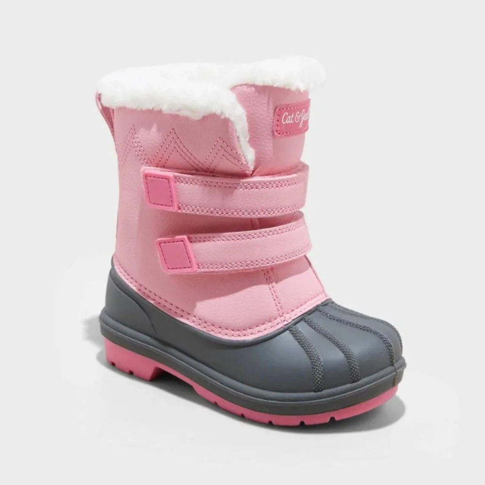 Cat & Jack Toddler Girls Sz 9 Pink Snow Denver inter Waterproof Insulated Boots